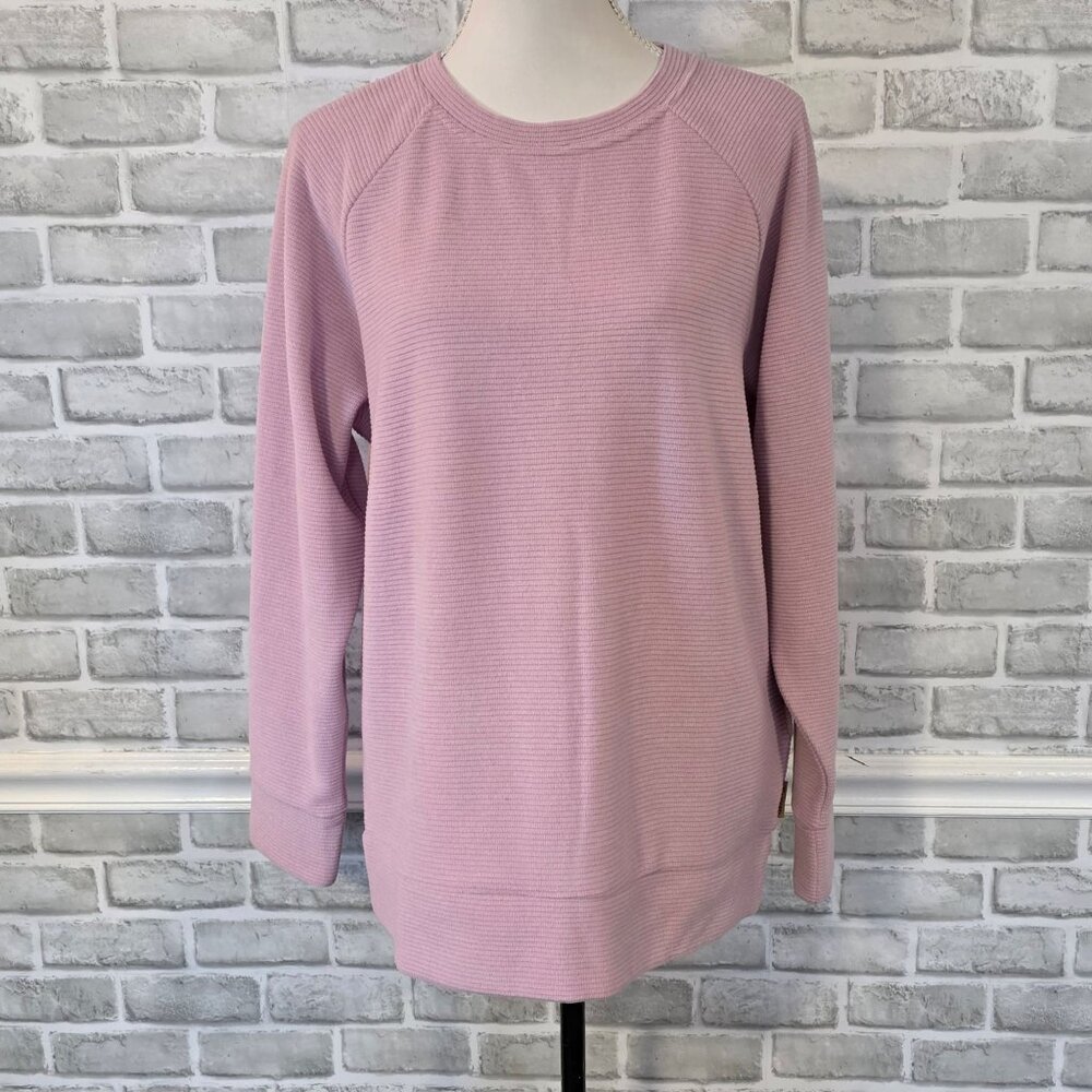 Gerry Sweater ZeroXposur Barcelona Ottoman Crewneck Pullover Pink NEW Cozy Lg